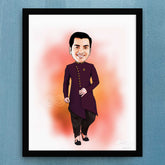 North Indian Men Traditional Caricature